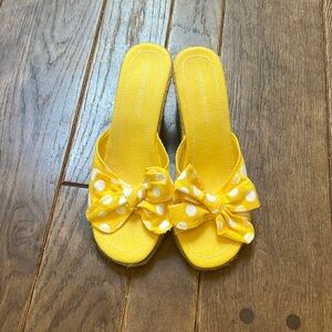 Women’s size 9 yellow wedges